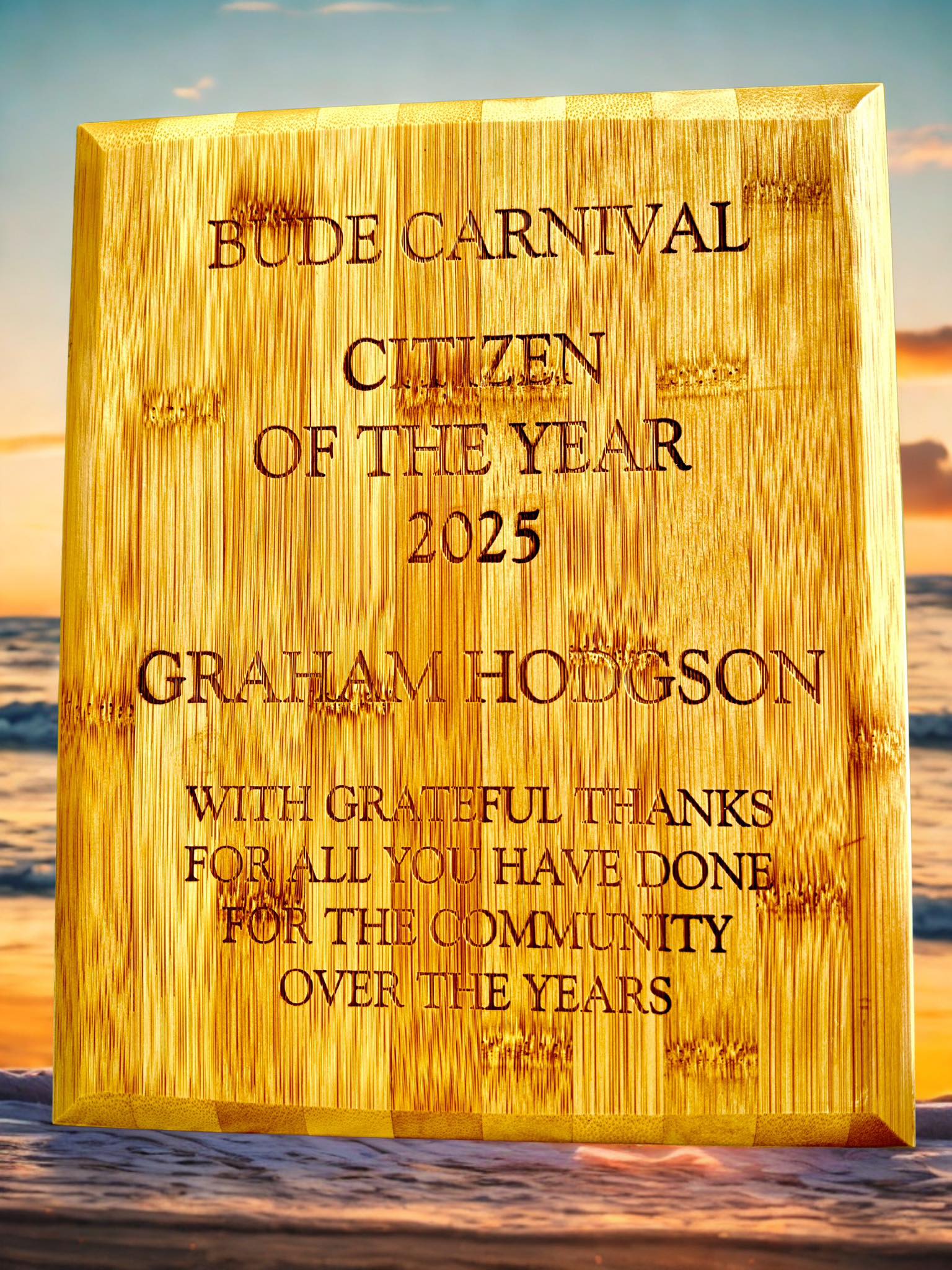 Graham Hodgson 2025 Bude Carnival Citizen of the Year